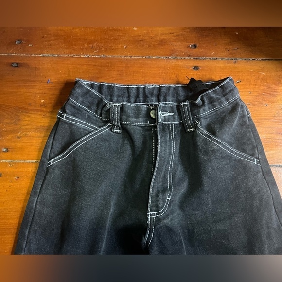 J Galt Brandy Melville Small Womens black Crispina jeans wide leg 90s y2k - Picture 3 of 10